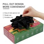 Black Nitrile Disposable Gloves - 50 Pack, Large