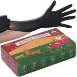Black Nitrile Disposable Gloves - 50 Pack, Large