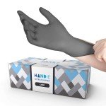 Gray Disposable Nitrile Exam Gloves, Large 100 Count
