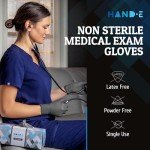Gray Disposable Nitrile Exam Gloves, Large 100 Count