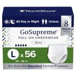 GoSupreme Overnight Incontinence Underwear, Large, 56 Count