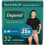 Depend Fresh Protection Men's Adult Incontinence Underwear