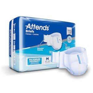 Attends Maximum Absorbency Adult Incontinence Briefs, Medium