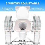 Adjustable Raised Toilet Seat with Handles for Seniors