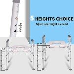 Adjustable Raised Toilet Seat with Handles for Seniors