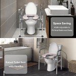 Adjustable Raised Toilet Seat with Handles for Seniors
