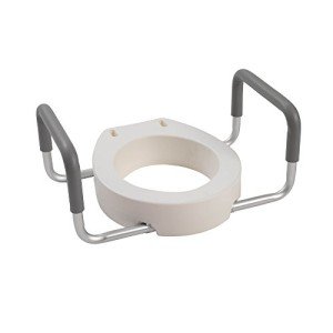 Drive Medical Premium Raised Toilet Seat with Arms