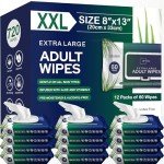 Super Soft Adult Body Wipes - 720 Count