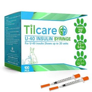 Tilcare U40 Pet Insulin Syringes – 100-Pack