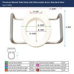Drive Medical Premium Raised Toilet Seat with Arms