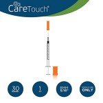 Care Touch Insulin Syringes | 30g 5/16" - 8 mm 1 cc (Pack of 100)