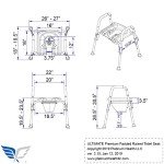 Platinum Health Adjustable Raised Toilet Seat with Arms