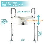 Heavy Duty 5-Inch Toilet Seat Riser with Handles