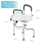 Heavy Duty 5-Inch Toilet Seat Riser with Handles