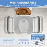 Adjustable Raised Toilet Seat with Padded Handles