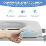 Adjustable Raised Toilet Seat with Padded Handles