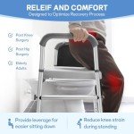 Adjustable Raised Toilet Seat with Padded Handles