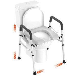 Adjustable Raised Toilet Seat with Handles