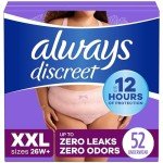 Always Discreet XXL Women's Incontinence Underwear, 52 CT