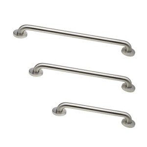 ADA Compliant Grab Bar Set - Brushed Stainless
