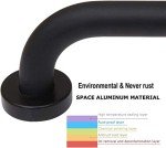 24" Matte Black Stainless Steel Shower Grab Bar Pair