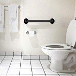 24" Matte Black Stainless Steel Shower Grab Bar Pair