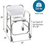 DMI Rolling Shower and Transport Chair for Disabled