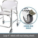 DMI Rolling Shower and Transport Chair for Disabled