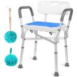 Tocebe Adjustable Shower Chair with Backrest and Armrests