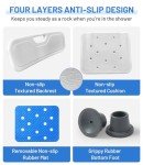 Tocebe Adjustable Shower Chair with Backrest and Armrests