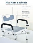 Heavy Duty Adjustable Shower Chair for Seniors