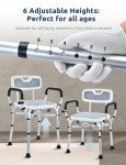 Heavy Duty Adjustable Shower Chair for Seniors