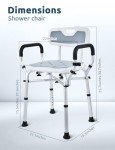 Heavy Duty Adjustable Shower Chair for Seniors