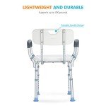 OasisSpace Heavy Duty Adjustable Shower Chair with Arms