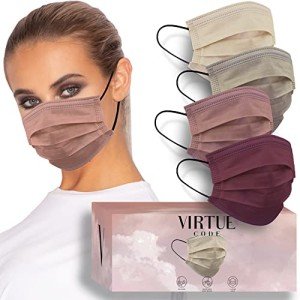 Colorful 3-Ply Disposable Face Masks - 50 Pack