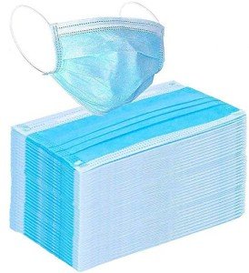 100 Pcs Blue 3-Ply Earloop Face Masks