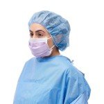 Medline Fluid-Resistant Purple Face Masks, 300 Pack