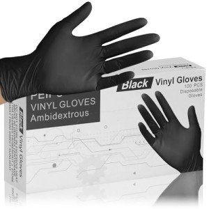 PEIPU Powder-Free Vinyl Disposable Gloves, X-Large