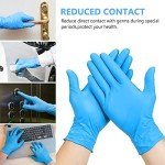 Squish Blue Vinyl Exam Gloves, Powder Free, 100 Pack