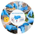 Squish Blue Vinyl Exam Gloves, Powder Free, 100 Pack