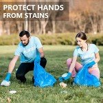 Squish Blue Vinyl Exam Gloves, Powder Free, 100 Pack