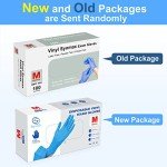 Squish Blue Vinyl Exam Gloves, Powder Free, 100 Pack