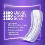 Always Discreet Adult Moderate Long Incontinence Pads, Up to 100% Leak-Free Protection, 54 Count (Packaging May Vary)