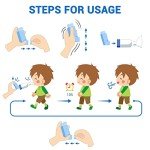 Handheld Inhaler Spacers with 2 Masks