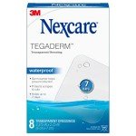 Nexcare Tegaderm Waterproof Transparent Dressings, 8 Count