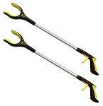 Extra Long 34-Inch Grabber Reacher Tool - 2 Pack