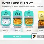 Extra Large Weekly Pill Organizer for Daily Use