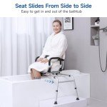 RESTISLAND Swivel Shower Chair with Pivoting Arms