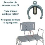Adjustable Height Transfer Bench for Seniors and Disabled