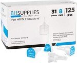 Insulin Pen Needles 31 Gauge 8mm - 125 Pack